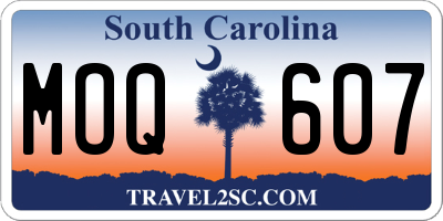 SC license plate MOQ607