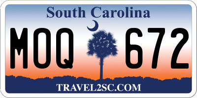 SC license plate MOQ672