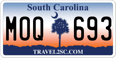 SC license plate MOQ693