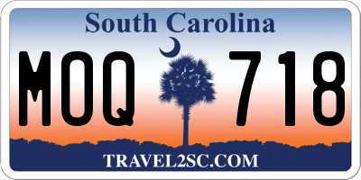 SC license plate MOQ718