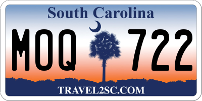 SC license plate MOQ722