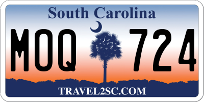 SC license plate MOQ724