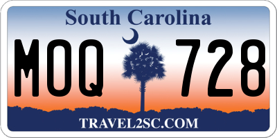 SC license plate MOQ728