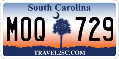SC license plate MOQ729