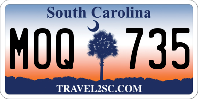 SC license plate MOQ735