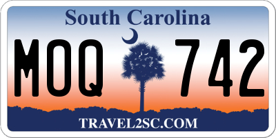 SC license plate MOQ742