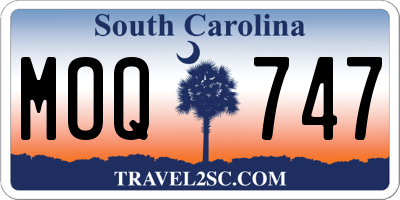 SC license plate MOQ747