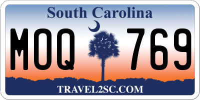 SC license plate MOQ769