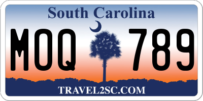 SC license plate MOQ789