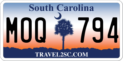 SC license plate MOQ794