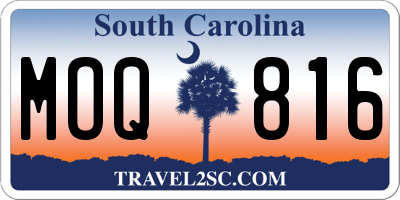 SC license plate MOQ816