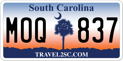 SC license plate MOQ837