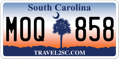 SC license plate MOQ858