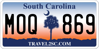 SC license plate MOQ869