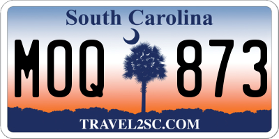 SC license plate MOQ873