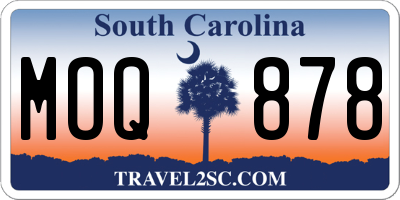 SC license plate MOQ878