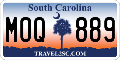 SC license plate MOQ889