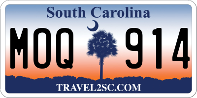 SC license plate MOQ914