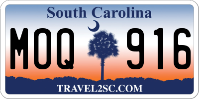 SC license plate MOQ916