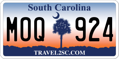 SC license plate MOQ924