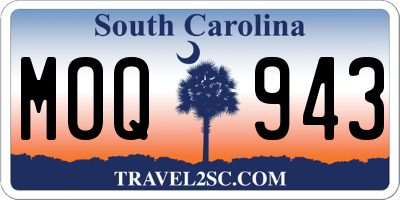 SC license plate MOQ943