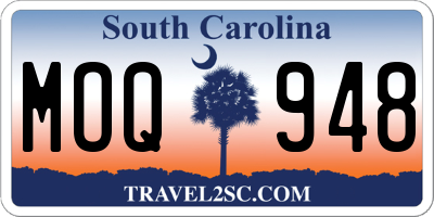 SC license plate MOQ948
