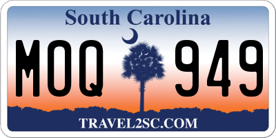 SC license plate MOQ949