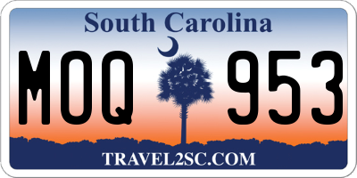SC license plate MOQ953