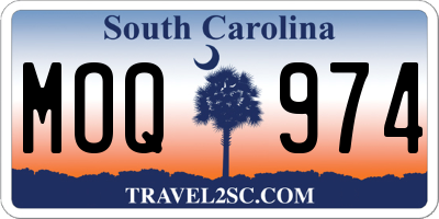 SC license plate MOQ974