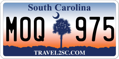 SC license plate MOQ975