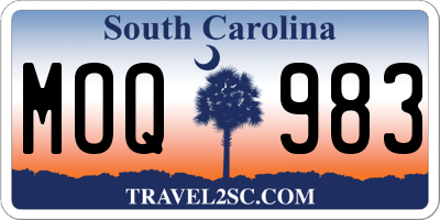 SC license plate MOQ983