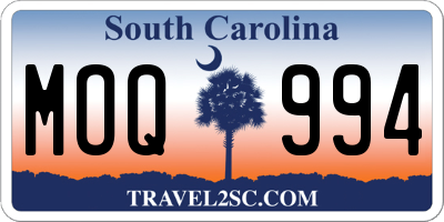 SC license plate MOQ994
