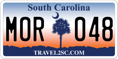 SC license plate MOR048