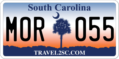 SC license plate MOR055