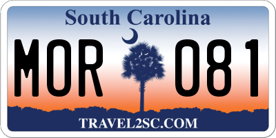 SC license plate MOR081