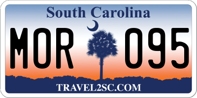 SC license plate MOR095
