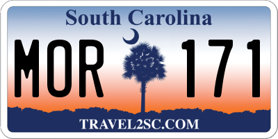 SC license plate MOR171