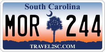 SC license plate MOR244