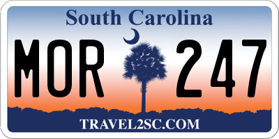 SC license plate MOR247