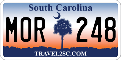 SC license plate MOR248