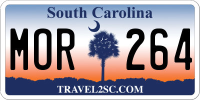 SC license plate MOR264