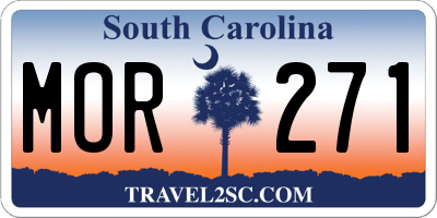 SC license plate MOR271