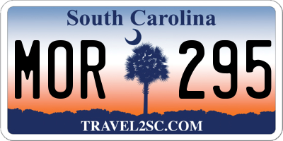 SC license plate MOR295