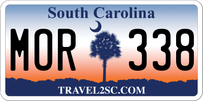 SC license plate MOR338