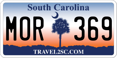 SC license plate MOR369