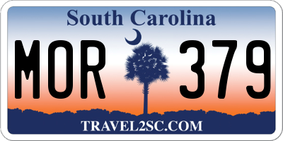 SC license plate MOR379
