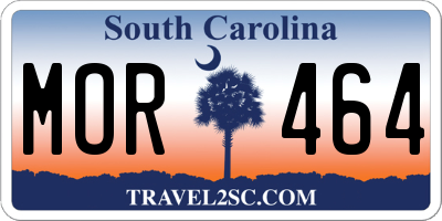 SC license plate MOR464