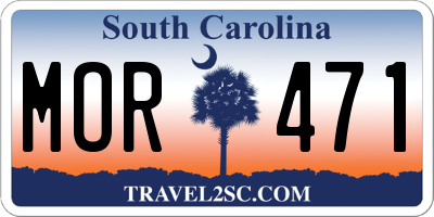 SC license plate MOR471
