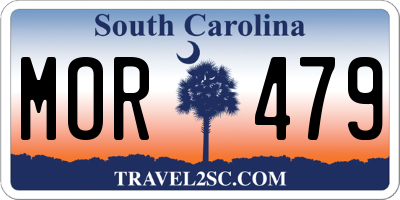 SC license plate MOR479