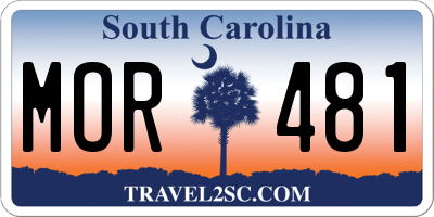SC license plate MOR481